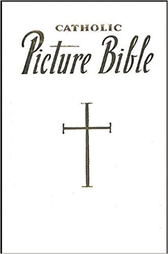 Catholic Picture Bible White or Burgundy Leather