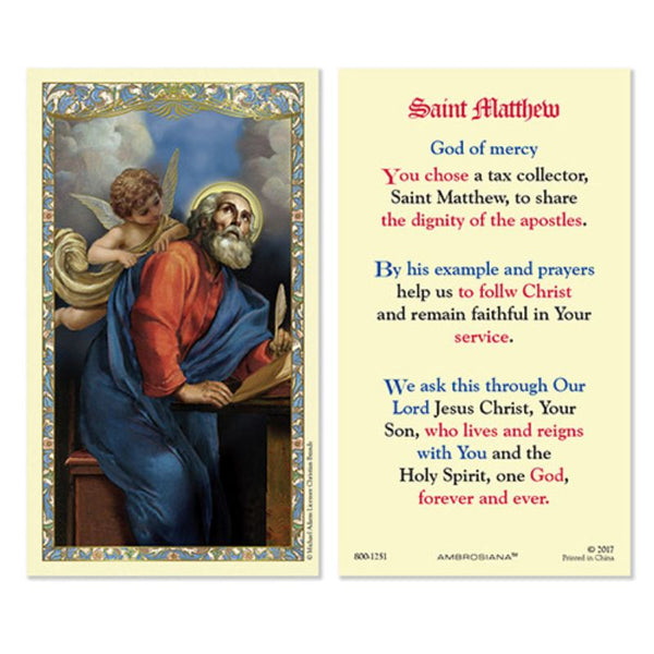 St. Matthew Holy Card
