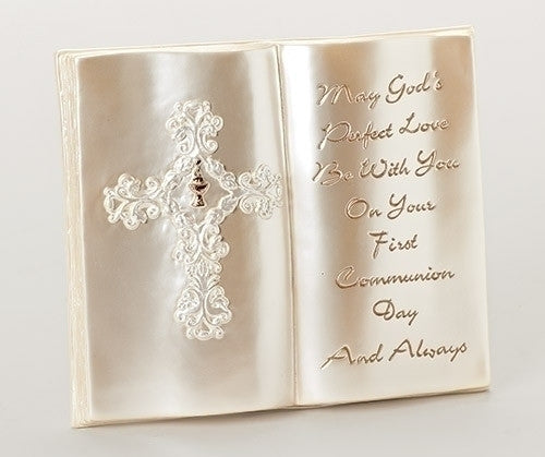 6.5"H Filigree First Communion Table Plaque