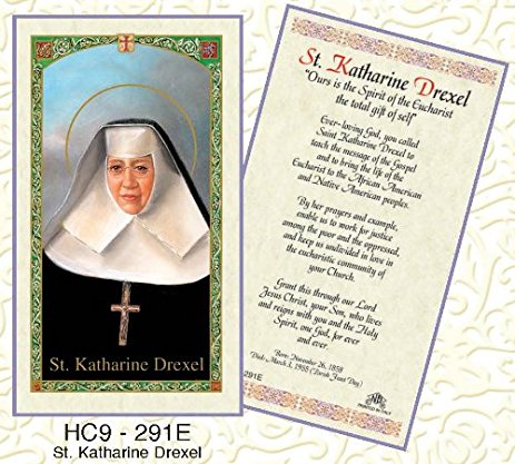 St. Katherine Drexel Holy Card Laminate
