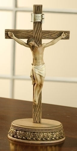 2pc ST 8.5" Crucifix with Stand from Joseph's Studio for Roman Inc.