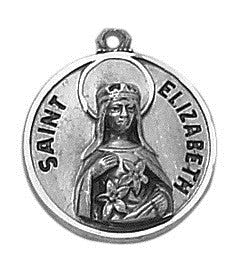 St. Elizabeth of Hungary Pewter Medal and Prayer Card