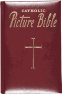 Catholic Picture Bible White or Burgundy Leather