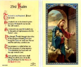 23rd Psalm Holy Card Laminate