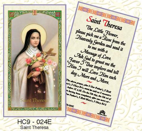 St. Theresa Holy Card Laminate
