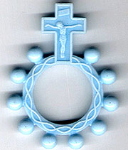 Finger Rosary Blue Plastic