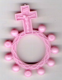 Finger Rosary Pink Plastic