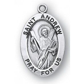 Saint Andrew Oval Sterling Silver Medal