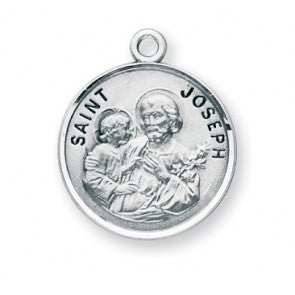 Saint Joseph Round Sterling Silver Medal