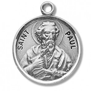 Saint Paul 7/8" Round Sterling Silver Medal