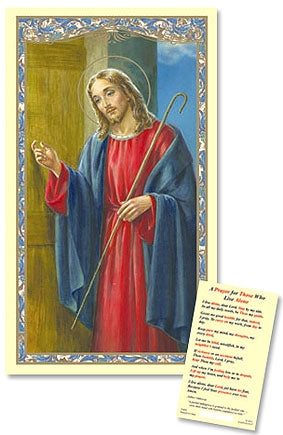 A Prayer for Those Who Live Alone Holy Card Laminate