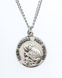 St. Gerard Pewter Medal Necklace with Holy Card