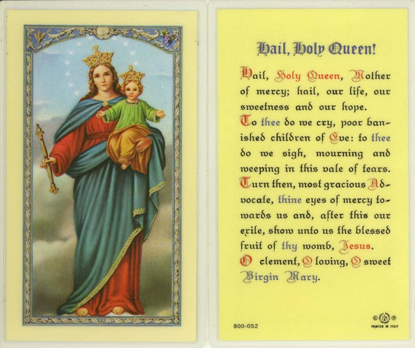 Hail, Holy Queen Holy Card Laminate