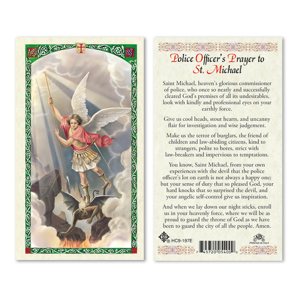 St Michael Prayer Card for Police Officer’s