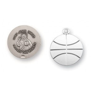 Lord Jesus Christ Sterling Silver Basketball Athlete Medal