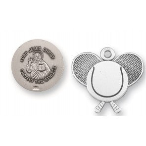 Lord Jesus Christ Sterling Silver Tennis Athlete Medal