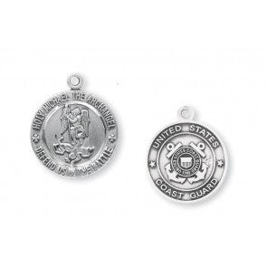 Coast Guard Saint Michael Sterling Silver Round Medal
