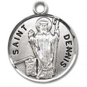 Saint Dennis Round Sterling Silver Medal