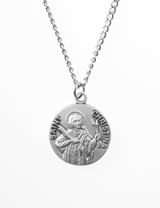 St. Christian Pewter Saint Medal Necklace