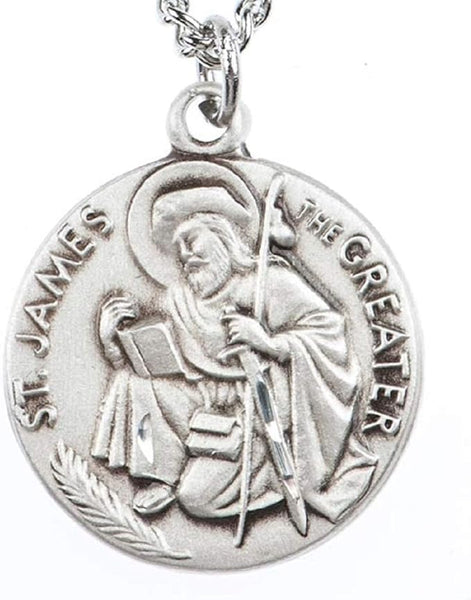 St. James the Apostle Pewter Medal with Holy Card