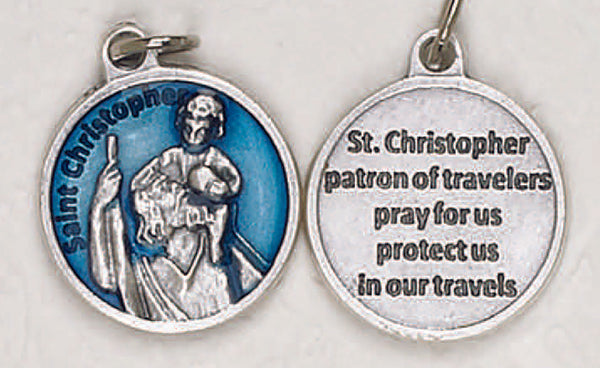 Saint Christopher-3/4 inch Double Sided Medal