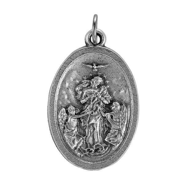 Our Lady Untier of Knots/Pray for Us-1 Inch Oxidized Medal