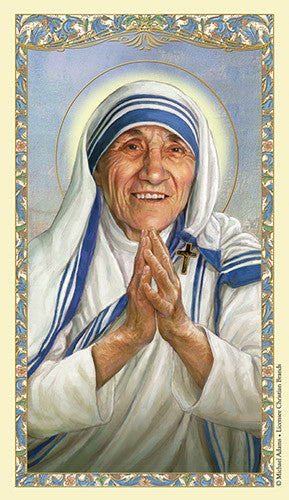 St. Teresa of Calcutta Laminate Holy Card