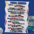 Teen Creed Plaque with Easel Back