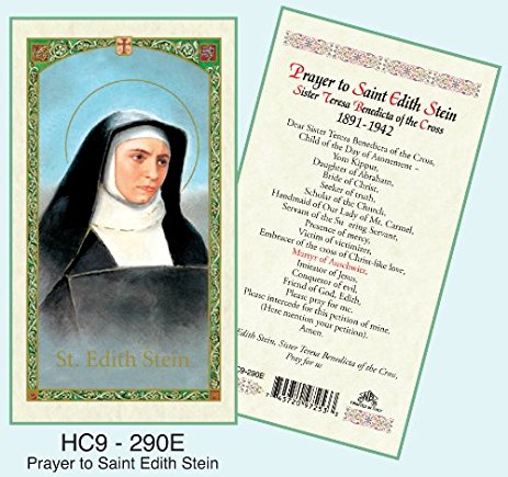 St. Edith Stein Holy Card Laminate