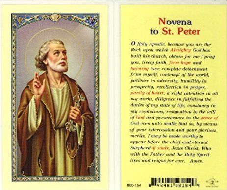 St. Peter Holy Card Laminate