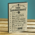 Teen Commandments Wall Plaque
