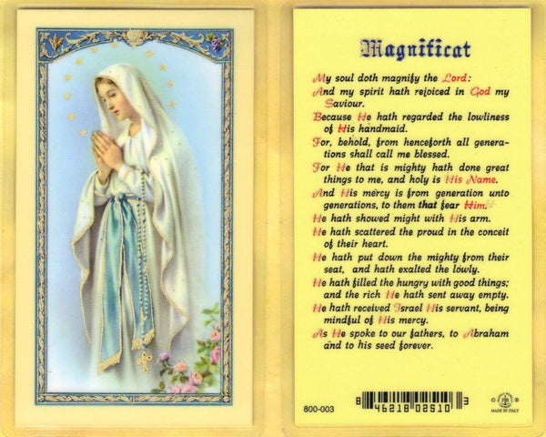 Magnificat Holy Card Laminate
