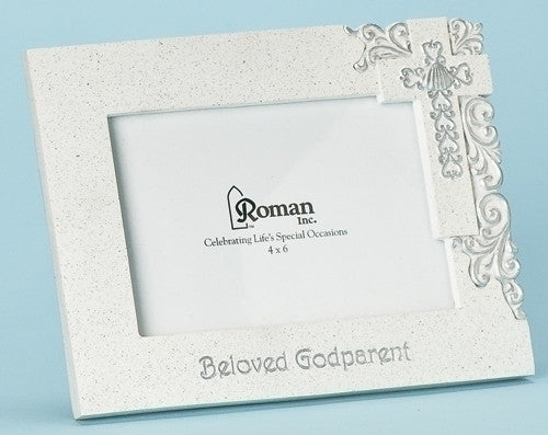 6"H Godparent Frame Holds 4x6 Photo from Roman Inc.