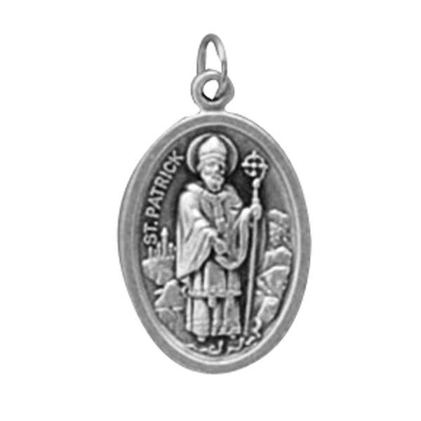 St. Patrick - 1 inch Double Sided Medal Oxidized