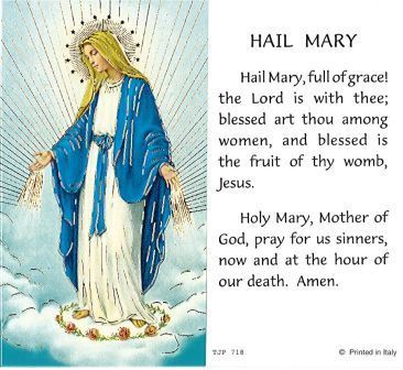 Hail Mary Holy Card Laminate DISCONTINUED