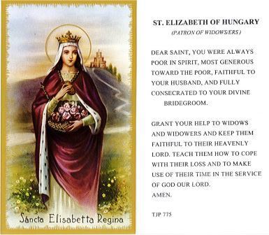 St. Elizabeth of Hungary Holy Card Laminate DISCONTINUED