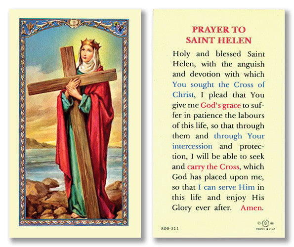 St. Helen Laminate Holy Card