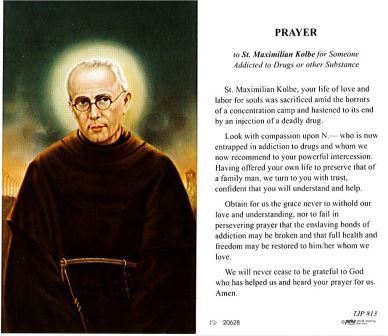 St. Maximilian Kolbe Holy Card Laminate DISCONTINUED
