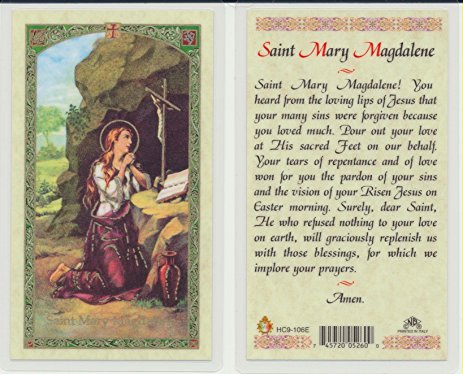St. Mary Magdalene Holy Card Laminate