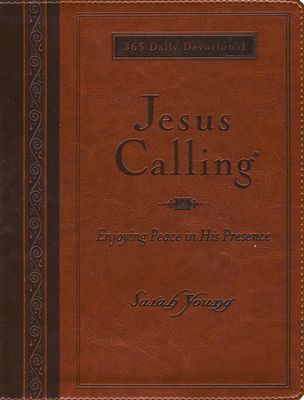 Jesus Calling Deluxe-Brown Leather-Large Print