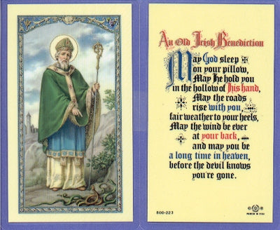 St. Patrick Holy Card Laminate