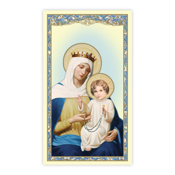 The Mysteries of the Rosary Holy Card Laminate