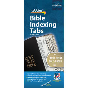 Bible Indexing Tabs Large Print Gold Edged-Non Catholic