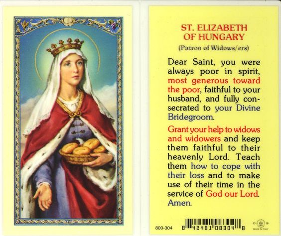 St. Elizabeth of Hungary Holy Card Laminate