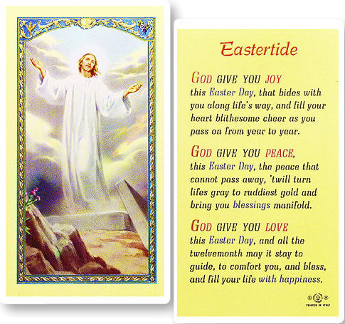 Eastertide Laminate Holy Card