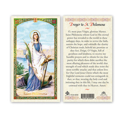 St. Philomena Laminate Holy Card