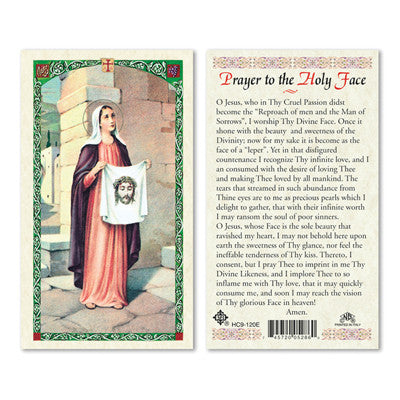 Prayer to The Holy Face-St. Veronica Laminate Holy Card