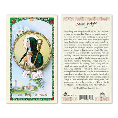 St. Brigid Laminate Holy Card