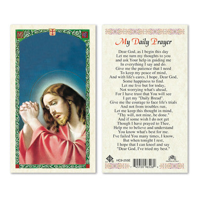 My Daily Prayer Laminate Holy Card