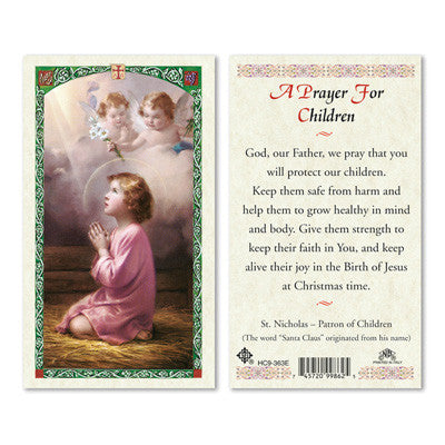 A Prayer for Children Laminate Holy Card